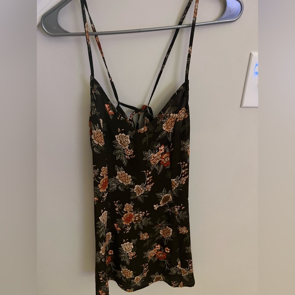 Forever 21 gray floral mini dress